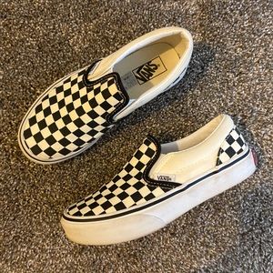 Slip On Checkered Vans, 2.5 Girls Youth